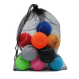 Magicorange Tennis Balls, 12 Pack Advanced Training Tennis Balls Practice Balls, Come with Mesh Bag for Easy Transport, Good for Beginner Training Ball (Multicolor)