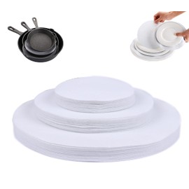 YYCRAFT 48 Felt Plate China Storage Dividers Protectors White Thick Premium Soft Round Felt Circles (3 Size,White)