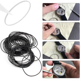 500Pcs Watch Gasket Rubber Seal, 50pcs/Bag 10 Bags O Ring Rubber Seal Watch Back Cover Seal Gaskets Watch Repairing Tool Watch O-Ring(0.7MM (31-40MM))