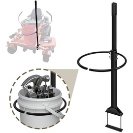 Zero Turn Mower Handle, 5 Gallon Bucket Holder, Lawn Mower Accessory Handle Kit for Garden & Yard Cleaning Grabber Tool - Bucket Holder for Zero Turn Mower - Black