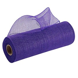 Purple Deco Mesh Wreath Decor - 10" x 10 Yards, Christmas, Decorative Ribbon Roll, Carnival, Fat Tuesday, Mardi Gras, Swag, Tree Topper, Bows, Gifts, Garlands, Presents, Easter