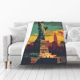 Independence Day Holiday Print Flannel Blanket 40"x50", Soft Throw Blanket for USA-Themed Decor, Perfect for Couch, Bed, or Outdoor Use, Ideal Gift for Family and Friends, Unique 4th of July Decor