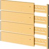 Ryqtop Bamboo Drawer Dividers 4" High, 16.5-22" Adjustable Drawer Organizers