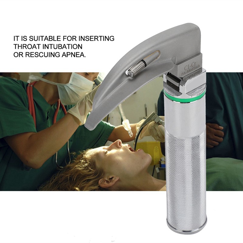 Stainless Steel Diagnosis Laryngoscope Set Adult Children Throat Detection Tool