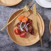 cluzelar Bamboo Plates 7.5Inch Round Bamboo Plates Reusable Dinner Plates