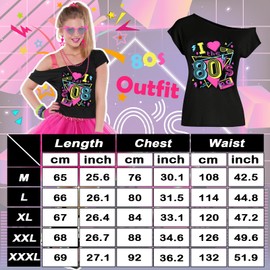 27 Pieces 80s Costume Accessories Disco Evening Dress 90s Neon Light T-Shirt Tutu Bracelet Fanny Pack Glasses Bracelet Necklaces Leg Warmer Women Outfit Year Theme Party