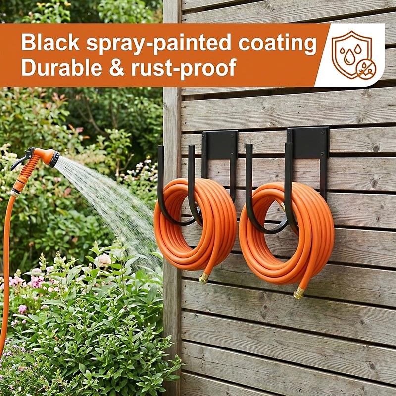 2 Pack Slat Wall Hose Hanger, Heavy Duty Metal Hose