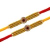 Set of Two Rakhi, Stone & Moti, Thread. Rakhi, Single