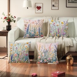 ARNTY Cushion Covers, Cushion Covers, 45 x 45 cm, Set of 4, Velvet Sofa Cushion Cover, Spring Soft Cushion Cover for Sofa, Bedroom, Car