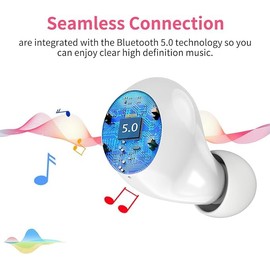 Jinpei Wireless Earbuds,Kids Wireless Ear Bud with Cute Charging Case, Waterproof Stereo Smallest Wireless Earphone with Microphone for Workout Sport, Headphones for Kids and Adult JE-11P_K65