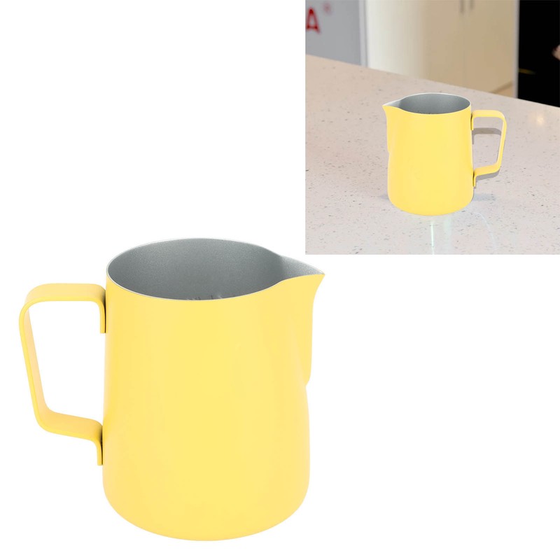 Milk Frothing Pitcher Stainless Steel 380ml Pointed Spout Milk Froth