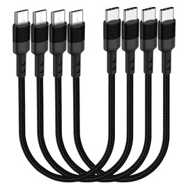 SUMPK USB C to Micro USB Cable 1ft 4-Pack, Short Micro USB to Type C Adapter Cable Braided, OTG 480Mbps Data Transfer USB C to USB Micro Compatible with Galaxy S7 S6, J7, J3, MacBook Pro Air