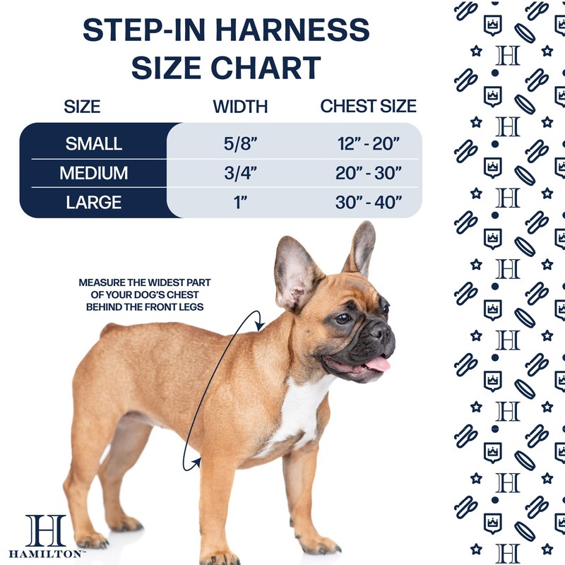 Hamilton Adjustable No Pull Step in Dog Harness, Small 5/8"