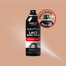 Red by Kiss Lace Bond Hold Spray Styler Fixer – The Ultimate Adhesive Spray for Wigs, Active Use, Fast Drying, Up to 72Hours 20X Stronger Hold, Daily Wig Applications