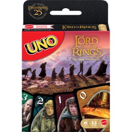 UNO Juego De Cartas Señor De Los Anillos, Edición Especial Mattel Inspirada En La Saga LOTR, para Niños De 7 Años En Adelante                         