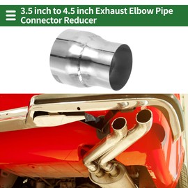 Motoforti 3.5" OD to 4.5" OD Mandrel Exhaust Pipe Adapter Concentric Reducer Car Exhaust Pipe Tubing Piping Adapter 5inch/127mm Length T304 Stainless Steel Silver Tone 4 Pcs