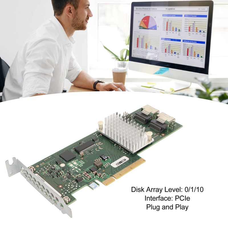 RAID Controller Card 6Gbps 2 SAS SSF 8087 PCIe Interface