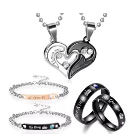 Unique Couple Christmas Gift Bracelet Men Women Teens Gift Necklace Bracelets Lovers