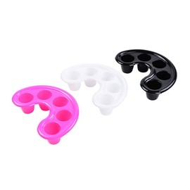Healeved 18pcs Nail Soaker Bowls for Manicure Care Five-hole Design for Softening Cuticles Removing Dead Skin Professional Home Use Easy to Clean White Rosy