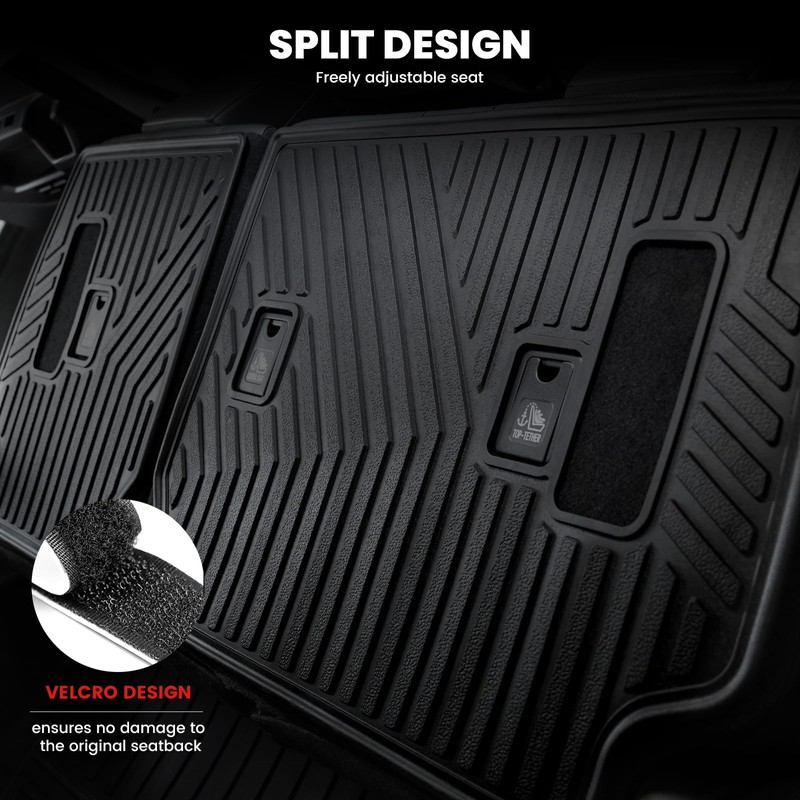 LASFIT Trunk&Seatback Mats for Toyota 4Runner 2013-2024 (5 Seats),All Weather
