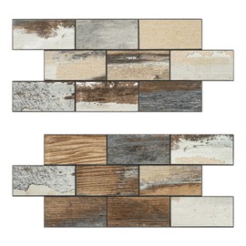 V-MOZZA Peel and Stick Backsplash, 20-Sheet Peel and Stick Wall Tiles 13.5" x 5.8" PVC Subway Tile Stick on Backsplash for Kitchen Fireplace (Carrara Marble)