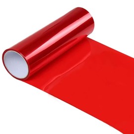 DIYAH 12 X 48 Inches Self Adhesive Headlight, Tail Lights, Fog Lights Tint Vinyl Film (Red)