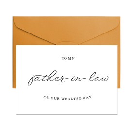 Father In Law Wedding Invitation Cards for Dad Papa Wed Invitation Gifts for Men Daddy Fathers Greeting Cards for Men Future Dad from Groom Bride To My Father In Law On My Wedding Day Card