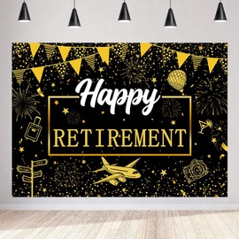 Retirement Backdrop, Farewell Photography Backgrounds, 7x5ft