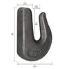 4 Pack Heavy Duty 1/2" Weld On Grab Hook, Grade