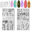 Biutee Nail Art Stamping Plates Set 10PCS French Line Nail