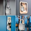 Combo Lock for Lockers, 4 Digit Combination Padlock, 2 Pack