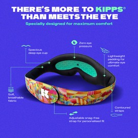 KIPPS Happy Sleep Mask - Light Blocking, 3D Eye Mask, Zero Eye Pressure, Comfortable & Adjustable, Perfect for Sleep/Travel/Yoga and to add More Zen in Your Life - Art Deco