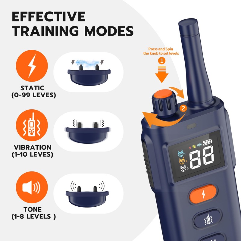 HomeTails Dog Shock Collar with Remote Control - 3000Ft Dog