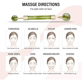 Moon & Back Juego de Belleza con Rodillo de Jade, Gua Sha, Rodillo de Hielo, Cepillo de Mascarilla Facial; Roller de Skincare para Masaje de Rostro, Ojos y Cuidado de la Piel Antiarrugas