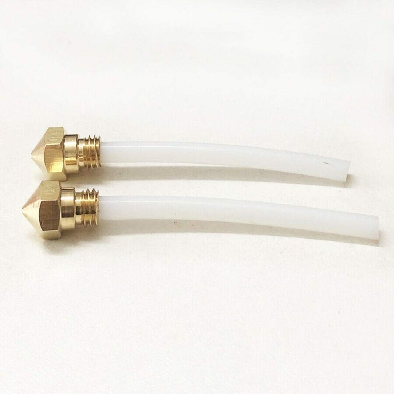 2 pcs MK10 M7 Extruder Nozzle 0.4mm and 2pcs PTFE
