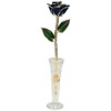 Real Rose Dipped in 24k Gold w/Vase (Black)