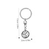 Mobestech 2pcs Stylish Volleyball Keychain Pendant Stainless Steel Hollow Design