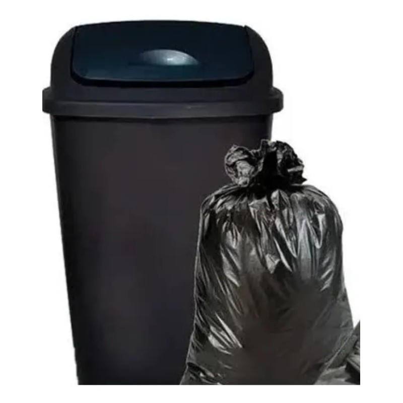 Bolsa Negra Basura Jumbo-grande Cesto33 X39 12pzs.83x1.03cm