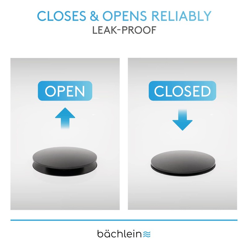 Bächlein Universal Bath Plug - Drain Plug [Matt Black] -incl.