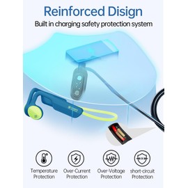 WUNIAK Charging Cable for RR Sports AC889 Bone Conduction Swimming Headphones, Magnetic USB Charging Cable USB Flexible Charger Cord Cable Accessories for RR Sports AC889，（2 Pack）