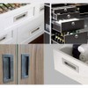 Gfamous Stainless Steel Shell Handle Sliding Door Handle Rectangular 2
