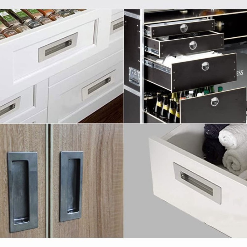 Gfamous Stainless Steel Shell Handle Sliding Door Handle Rectangular 2