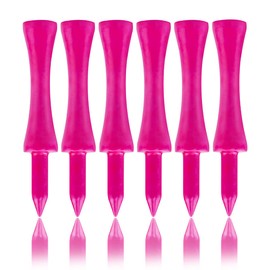 LIKOSO Bamboo Golf Tees Pink 60MM Pack of 100 Non Plastic Long Castle Golf Tees Biodegradable Sustainable