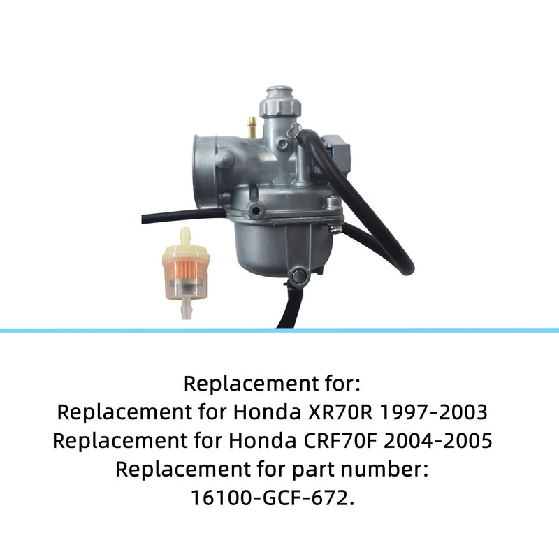 GENRICS Motorcycle Carburetor Replacement for Honda XR70R CRF70F 16100-GCF-672