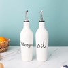 HAOTOP Farmhouse Ceramic Oil and Vinegar Dispenser Bottle Set, Perfect