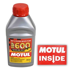 Motul (1 Pack) 100949 RBF 600 DOT 4 100% Synthetic Factory Line Racing Brake Fluid with Premium Motul Sticker (1)