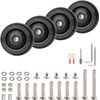 Luggage Suitcase Wheels Replacement Kit, 4 Pieces 1.5 inch/38mm TPE