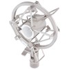 Microphone Mount Holder Silver Metal Shock Mount Stand for KTV