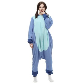 zhaojiexiaodian Animal Onesie Adult for Women Men Pyjamas Sleepwear Stitch Costume Cartoon, blue
