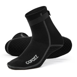 COPOZZ 3 mm Diving Socks, Neoprene Socks for Adults, Women, Men, Thick Diving Socks, Water Sports, Swimming Socks for Swimming, Snorkelling, Sailing, Surfing, Water Sports, black, m